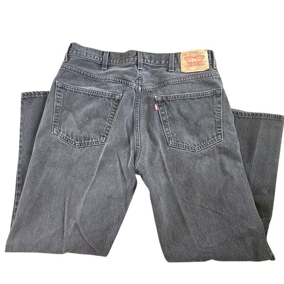 Levis 550 Jeans Relaxed Fit Black 36x30 (tag38x32) Faded - Picture 2 of 5
